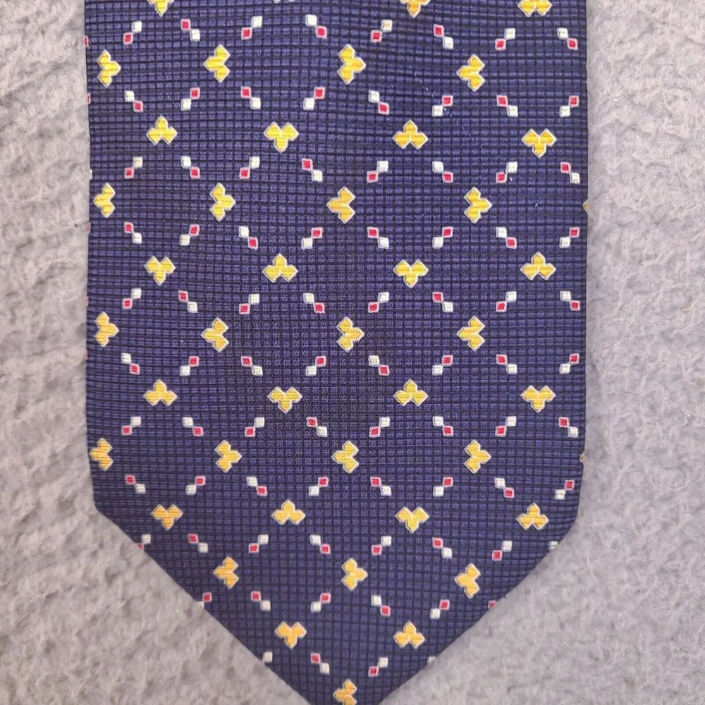 Vintage Chaps Ralph Lauren‎ Men's Tie Silk Blue Necktie Office Work USA Made